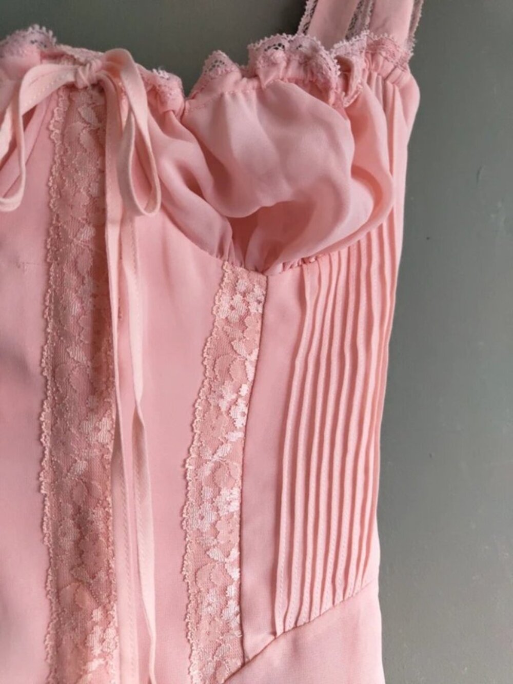 House of CB Syrah Soft Peach Lace-Back Midi Dress S - Picture 4 of 5